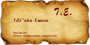 Tüske Emese névjegykártya